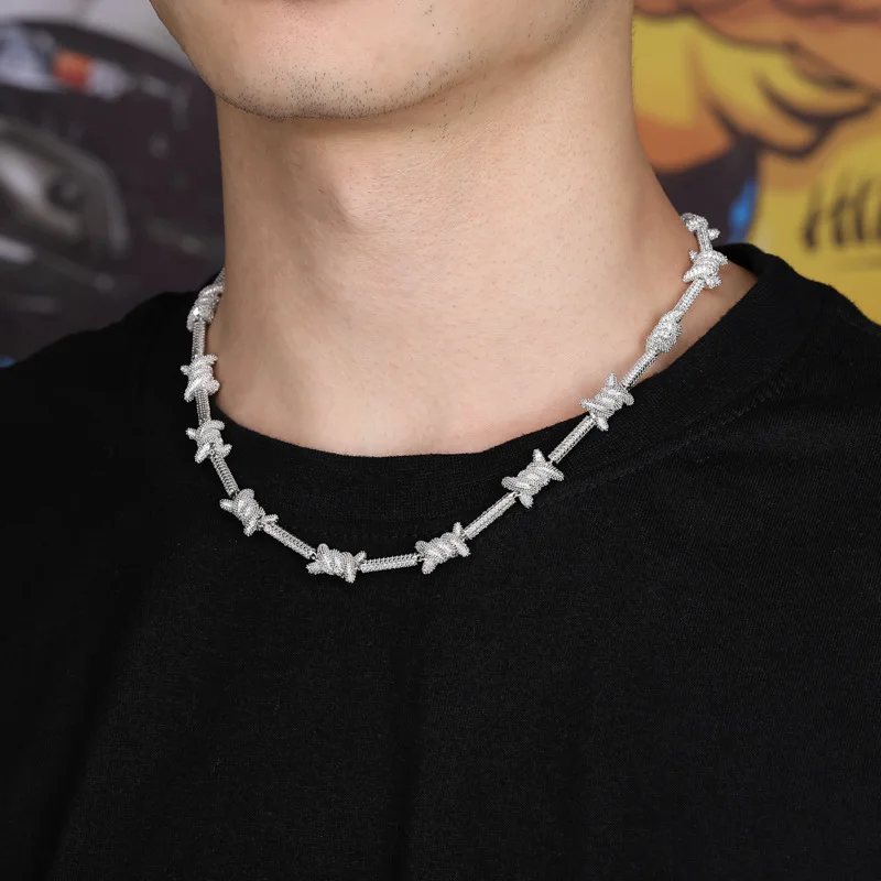 Bling Iced Out с узором в виде узелка, ожерелье на цепочке с зубцами, AAA кубический циркон, модные ювелирные изделия в стиле хип-хоп, подарки