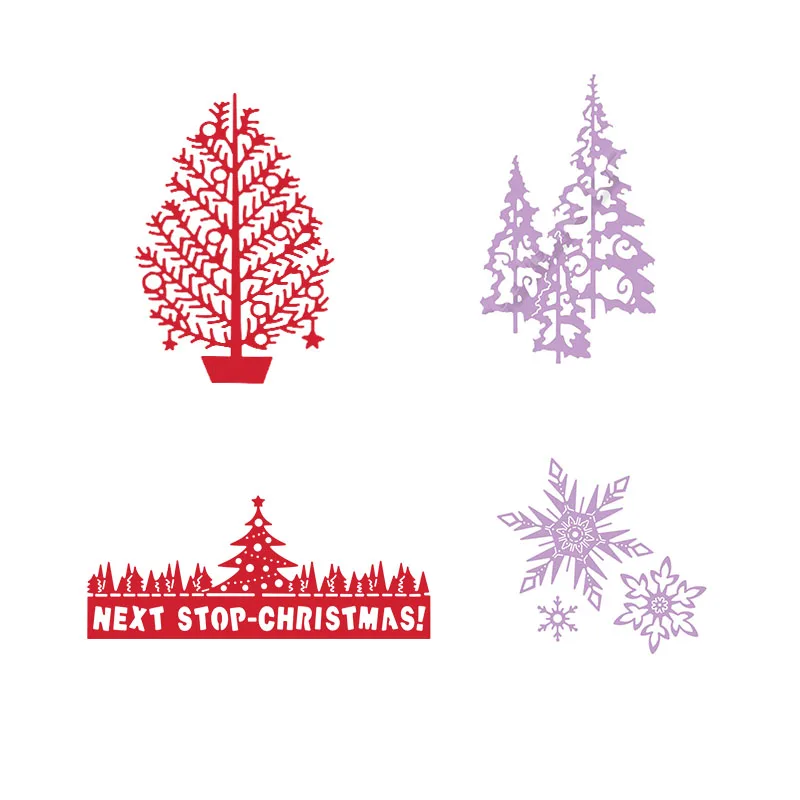 

Metal Cutting Dies Christmas Tree Snowflake Letter Decoration Scrapbooking Album Paper Card Craft Embossing Die Cuts 2019