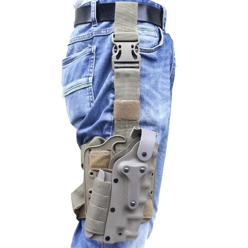 

Tactical Safariland 3280 gun holster Combat Belt /Leg Holster Fits Right / Left Hand User For G1OCK / 1911 / Beretta M9 Hunting
