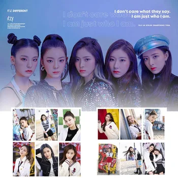 

24Pcs/Set ITZY new album IT'Z ME-ITZY Photocard Photo Card PVC Crystal Card Stickers For Bus Student Card Stationery Set