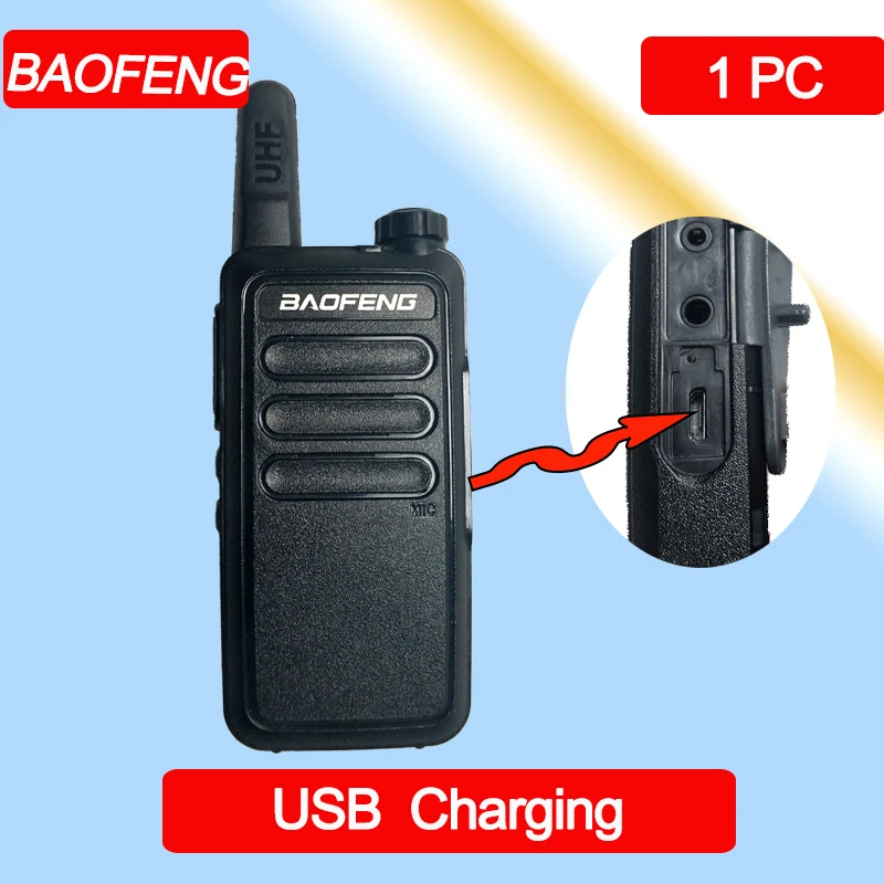 Рация BaoFeng R5 с большим аккумулятором на 16 каналов и более четким голосом