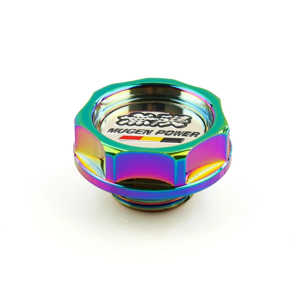 Aluminum Mugen Power Performance Oil Cap Oil Fuel Filter Racing Engine Tank Cap Cover Racing Car For HONDA - Цвет: Neo chrome