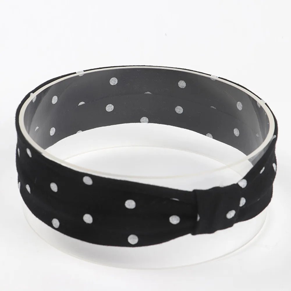 Cute Baby Toddler Infant Headband Girls Bow Polka Dot Knot Headband Stretch Hairband Headwear hair accessoriesbaby 