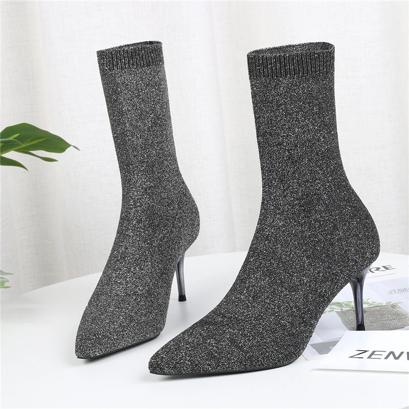 designer sock heels