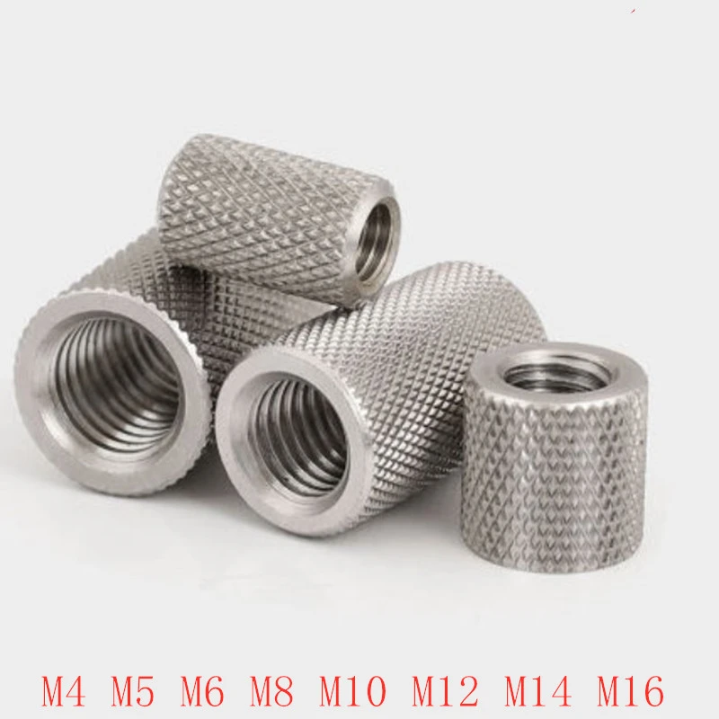 2 10pcs/lot Knurled round coupling nut M4 M5 M6 M8 M10 M12 M16