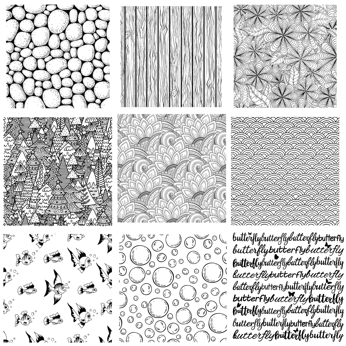 Scrapbooking & Stamps Different Background Patterns Clear Stamps For DIY Scrapbooking Decorative Card Making Photo Album Crafts cheap clear stamps for card making