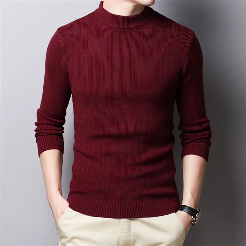 Высококачественные мужские кашемировые Пуловеры, свитеры, повседневные мужские свитера большого размера, верхняя одежда, Свитера с высоким воротом, зимние теплые свитера