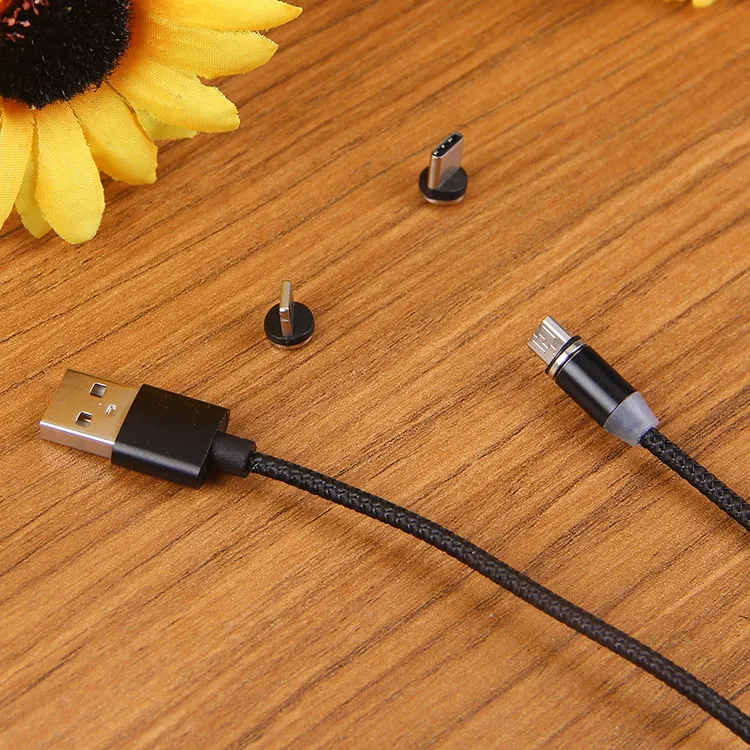 1 м нейлоновый Плетеный Магнитный Micro USB сотовый кабель для iPhone samsung Android мобильный телефон Быстрая зарядка usb type C кабель провод шнур