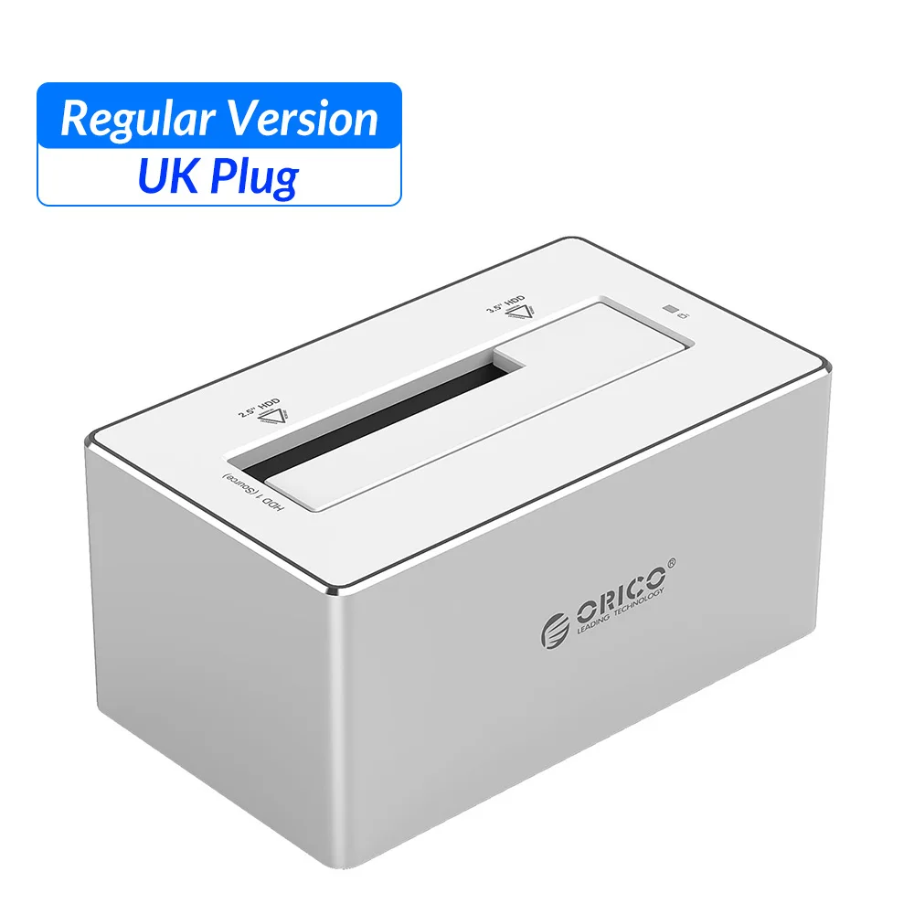 ORICO HDD Case 2,5 3," HDD док-станция SATA для USB 3,0 HDD вспомогательное устройство UASP алюминиевый корпус жесткого диска инструмент SSD - Цвет: UK Plug