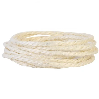 

3/8-Inch By 100-Feet Twisted Sisal Rope for DIY Homemade Cat Climbing Frame Cat Scratch Post Accessories Sisal Rope