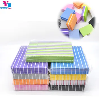 

250Pcs Colorful Nail Sanding File Block Mini Buffing Grinding Polishing Block For UV Gel Sponge Nail Polishing Set Manicure Tool