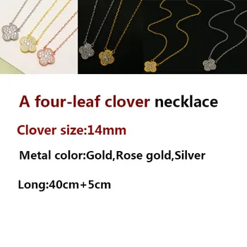 

1 Flower Clover Necklace Personality Fashion Classic Shape Hot Inlaid Stone Single Flower Gift for Lovers 2020 new hot