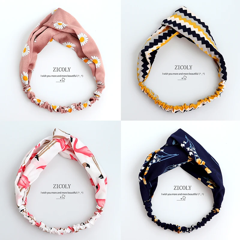 New Women Fashion Hair bands Cross Knot Elastic Hair Band Korean face wash hair band girl small fresh HairBands Hair Accessories