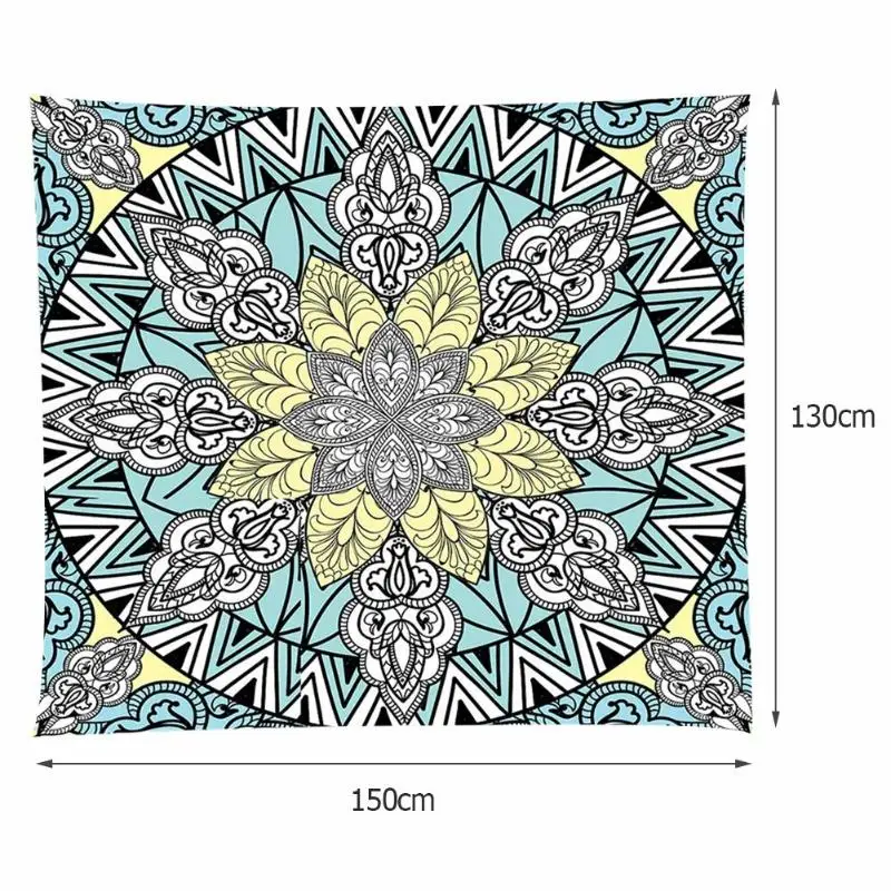 Mandala H Мандала печать гобелен пляжное одеяло ковер на стену Boho Коврик для йоги в богемском стиле Мандала вешается на стену дома - Цвет: Mandala H