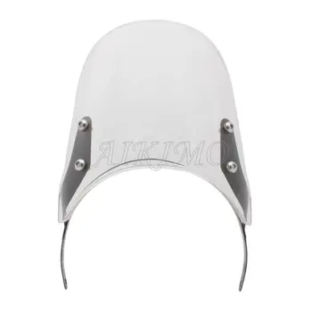 

For Royal Enfield Classic 500cc 1set Clear ABS Motorcycle Wind Deflector Headlight Protector Fairing Windshield Windscreen