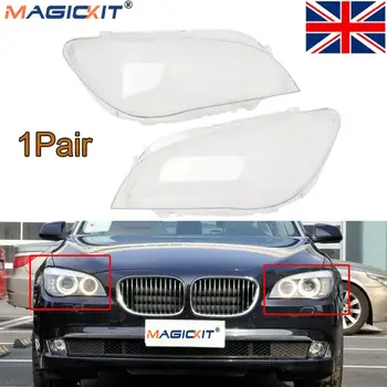 

MagicKit 1Pair Headlight Lens Replacement Covers Clear for BMW 7 Series F01 F02 2009-2015
