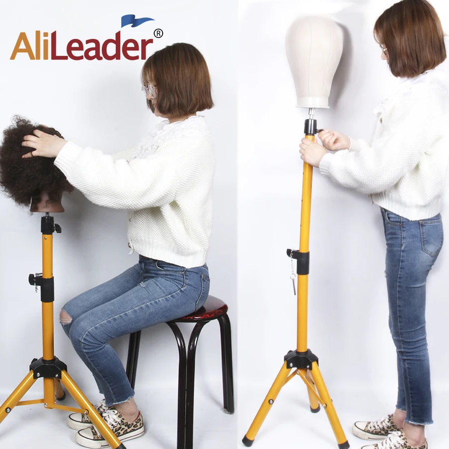 Alileader 2020 новый регулируемый манекен головы Трипод черного золота 125 см холст