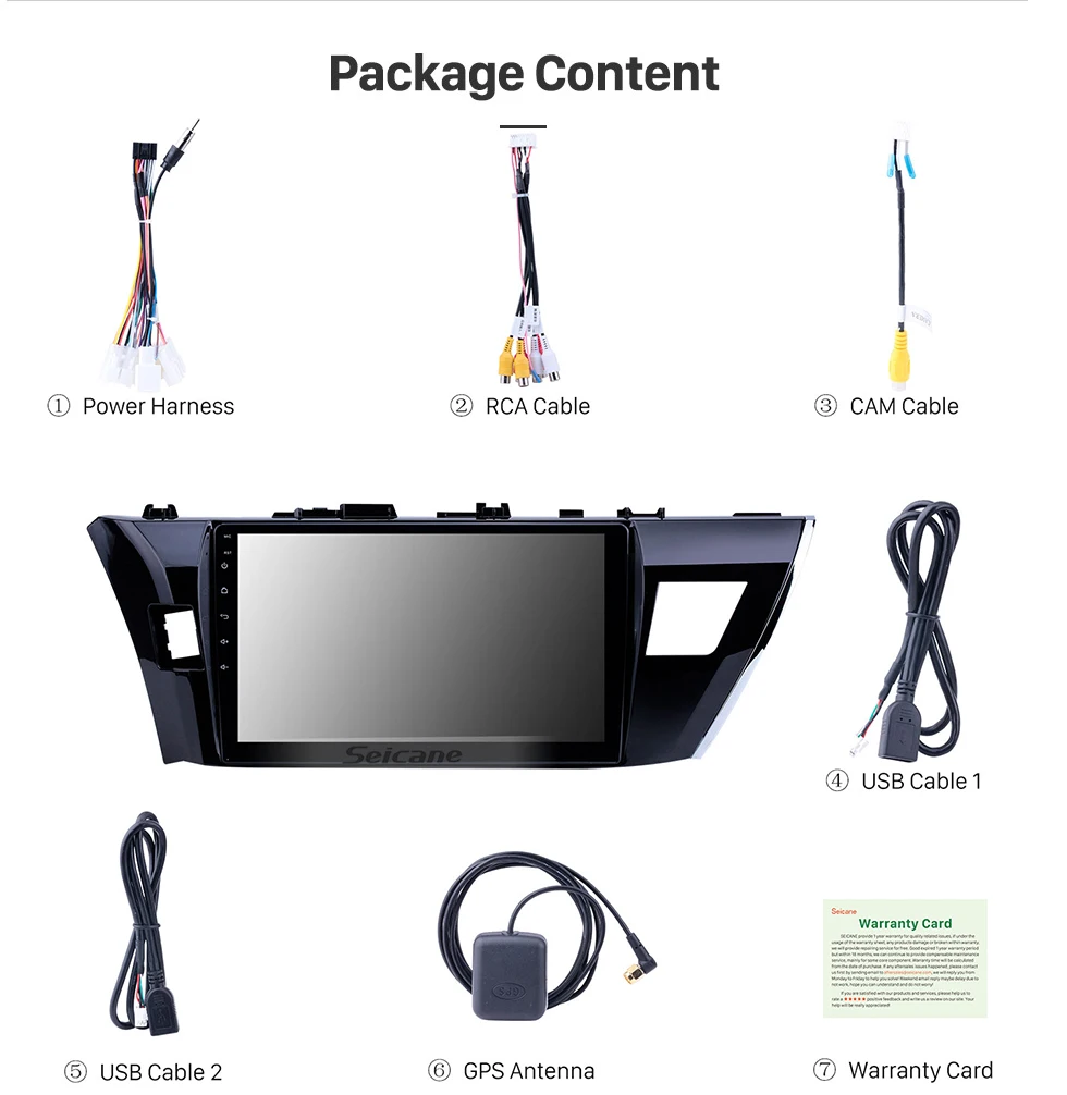 Best Seicane 10.1 Inch GPS Navi Stereo For 2013 2014 2015 Toyota Corolla Android 8.1 2Din Car Radio Multimedia Player Head Unit Wifi 18