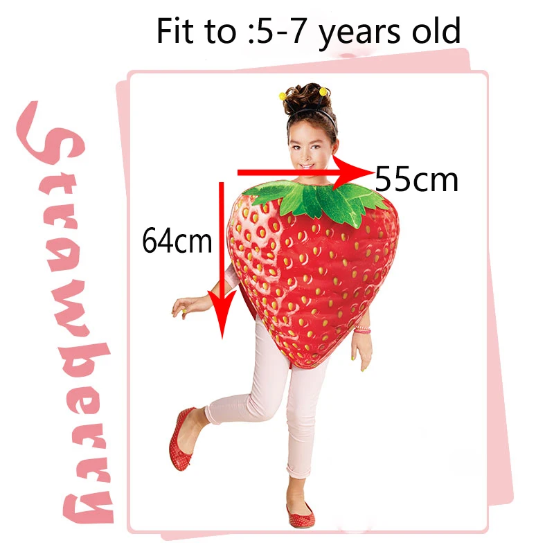 Verdura Vestito Di Carnevale Da Fragola Costume Di Halloween Per I Bambini  Vestiti Di Prestazione Creativo Frutta Della Fragola Vestito Operato Da
