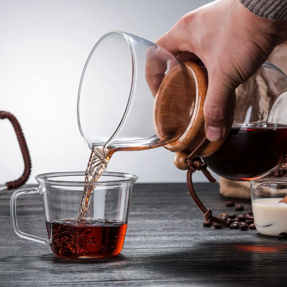 Free Shipping Coffee driper Coffee drop pot Wooden/ Metal Hand Explosion-proof Made Coffee Maker