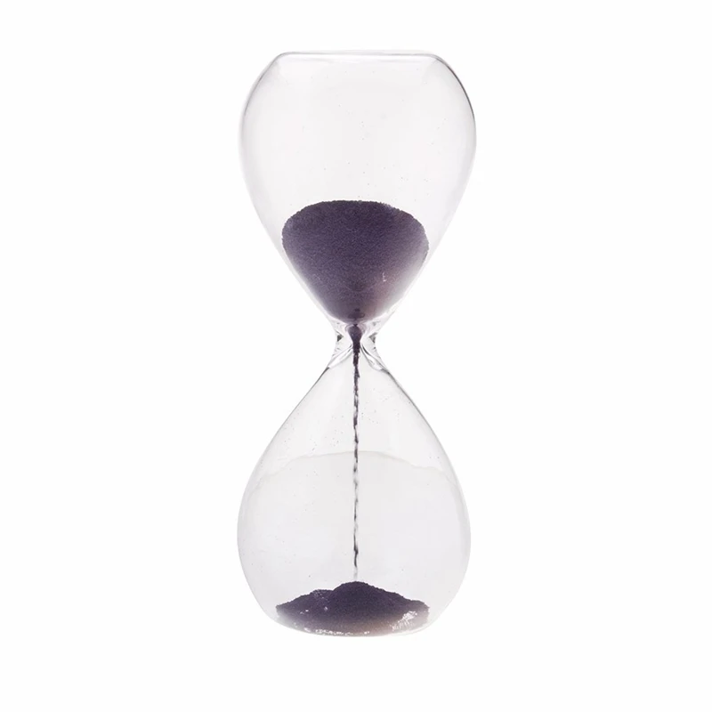 1pcs Magnet Hourglass Awaglass Hand-blown Sand Timer Desktop Decoration Magnetic Hourglass Purple