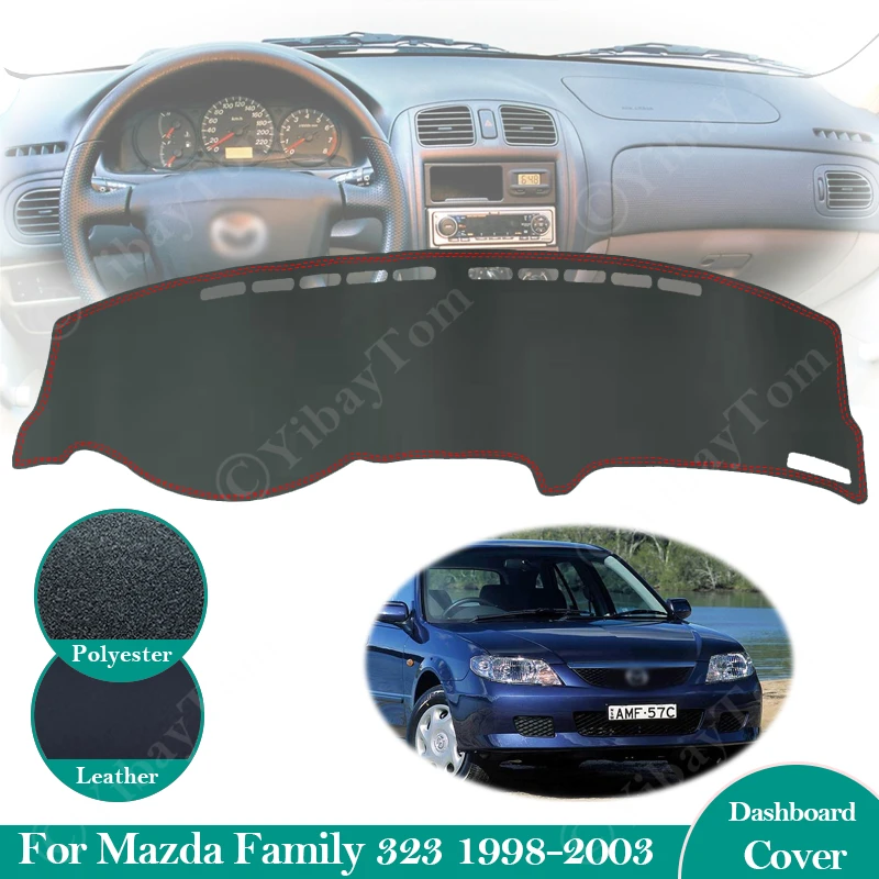 Противоскользящий кожаный коврик для Mazda Family 323 1998 ~ 2003 BJ козырек от солнца