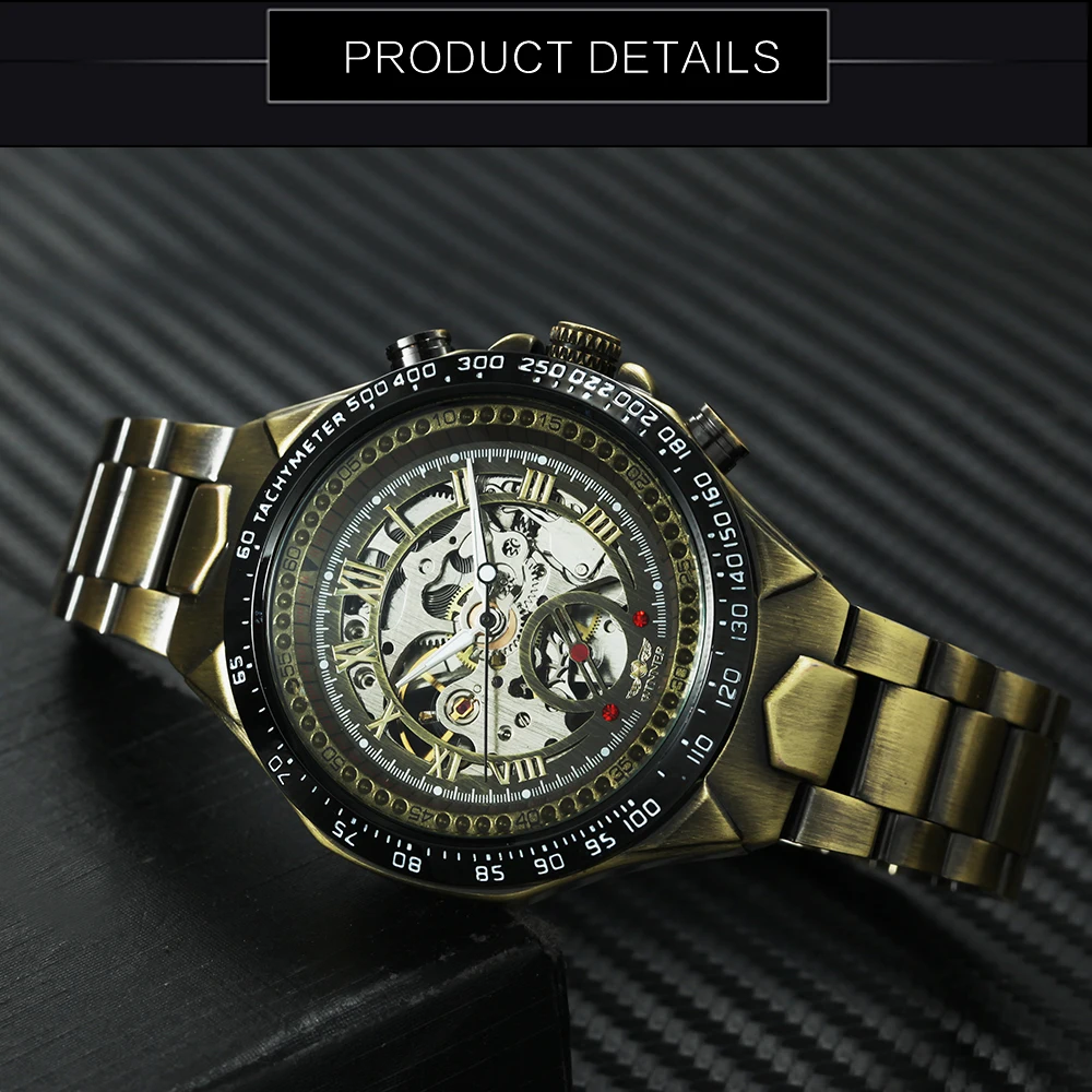 Победитель Винтаж модные для мужчин деловые часы с металлическим ремешком лучший бренд класса люкс Best продажи винтажный ретро-дизайн