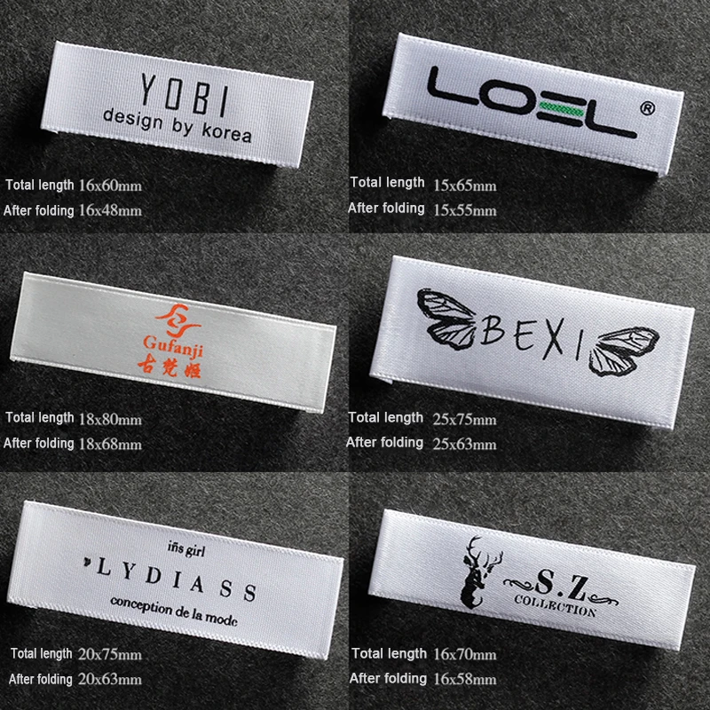 Width 1.5cm Silk Satin Ribbon Printing Garment Clothing Care Label Printed Washable Label Tag