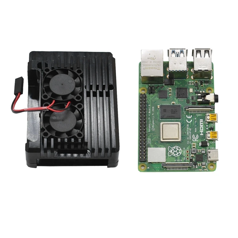 Для Raspberry Pi 4B 4G ram DIY Kit Поддержка 2,4/5,0 GHz Wi-Fi Bluetooth 5,0 с защитным корпусом из алюминиевого сплава с ЧПУ охлаждающий вентилятор