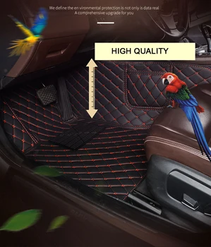 

leather car floor mats for Hyundai Sonata 2006-2013 2014 2015 2016 2017 2018 Custom foot Pads automobile carpet cover left drive