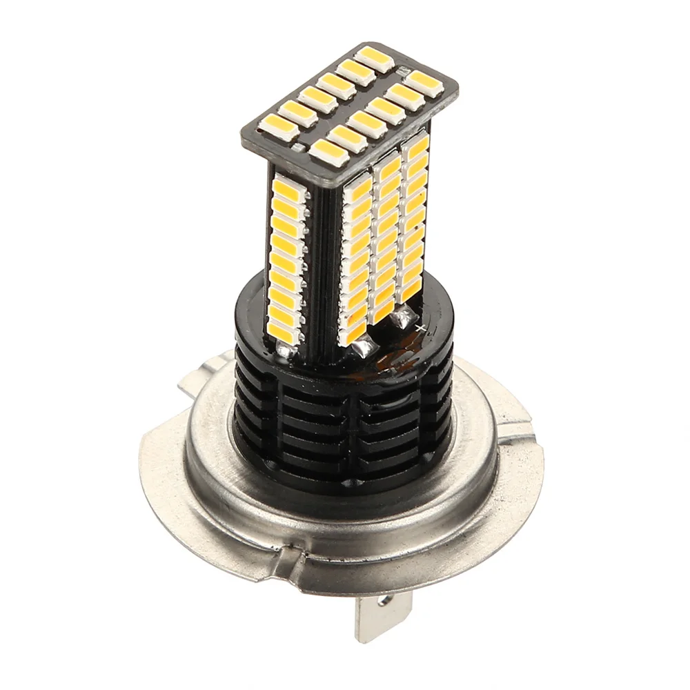 2 шт. H7 светодиодный 3030SMD 3200LM противотуманный светильник, лампы для вождения автомобиля DRL 3000K 12V желтый* Световой поток: 3200LM