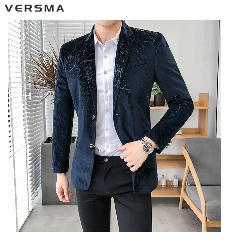 VERSMA повседневный костюм пиджак Masculino Стиль Китайский воротник Костюмные пуговицы для мужчин Slim Fit Блейзер сценические мужские костюмы блейзеры дропшиппинг