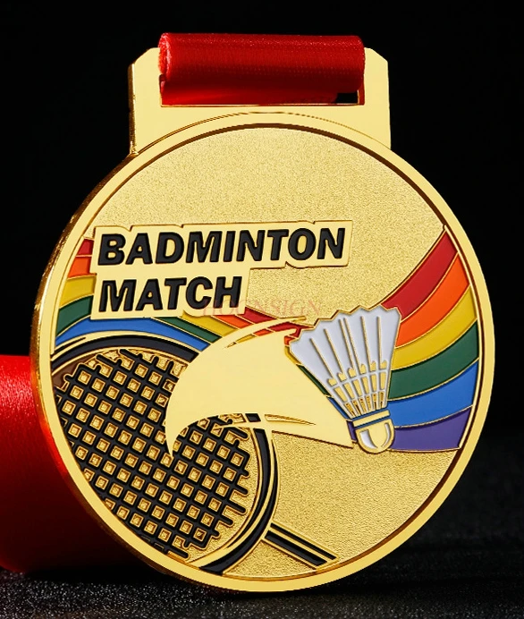 Tennis Badminton Medal Metal Medal Sports Competition Universal Medal 2021 taekwondo direct manufacturers to make school sports medal award competition tou zinc alloy metal communication developing 2021