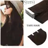 Neitsi Straight Skin Weft Adhesive Hair Non-Remy Tape In Human Hair Extensions 16 1
