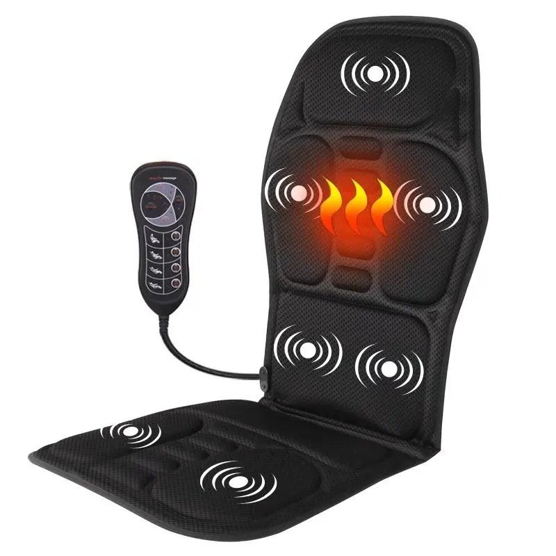 KLASVSA электрический портативный нагревательный вибрирующий массажер для спины кресло в автомобиле для дома и офиса для поясницы и шеи матрас облегчение боли - Цвет: E