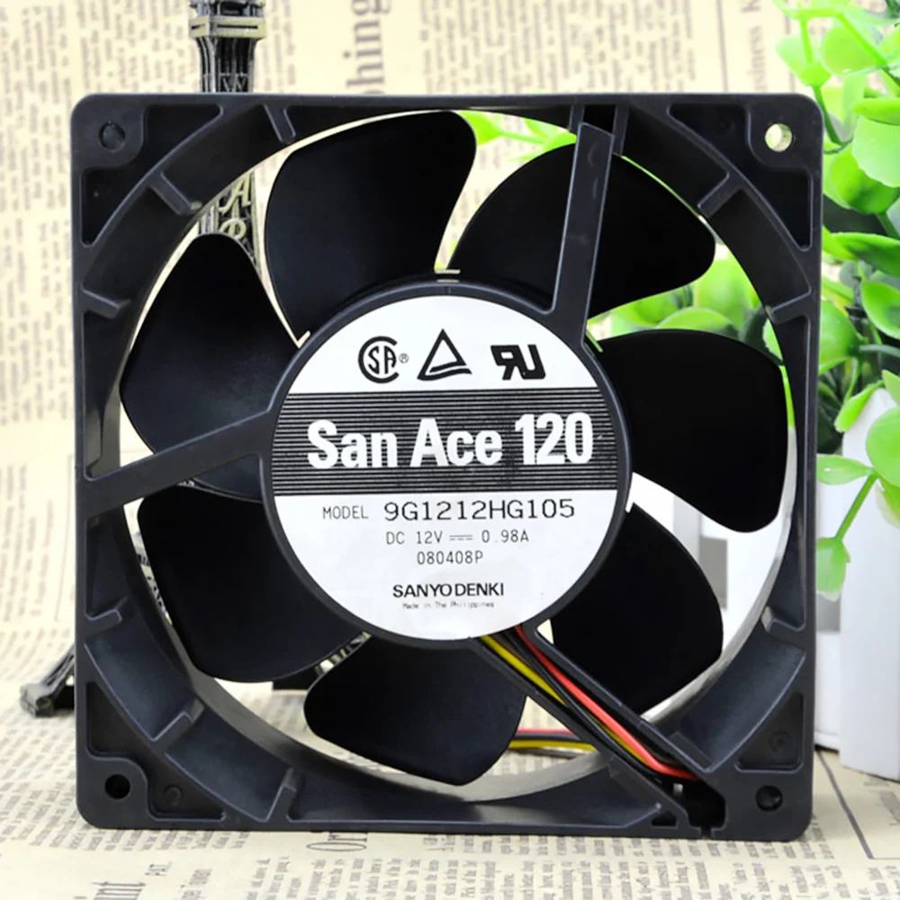 

For Sanyo 9G1212HG105 DC 12V 0.98A 120mm 12cm 12038 120x120x38mm cpu cooler heatsink axial cooling Fans