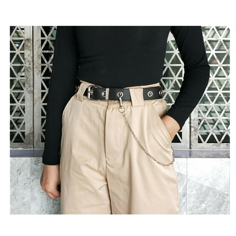 

Fashion Stylish Ladies Women Waist Belt Chain Punk Hip Pop Style Unique Club Hollow Multi Loop Decoration Rivet Hot Accessories