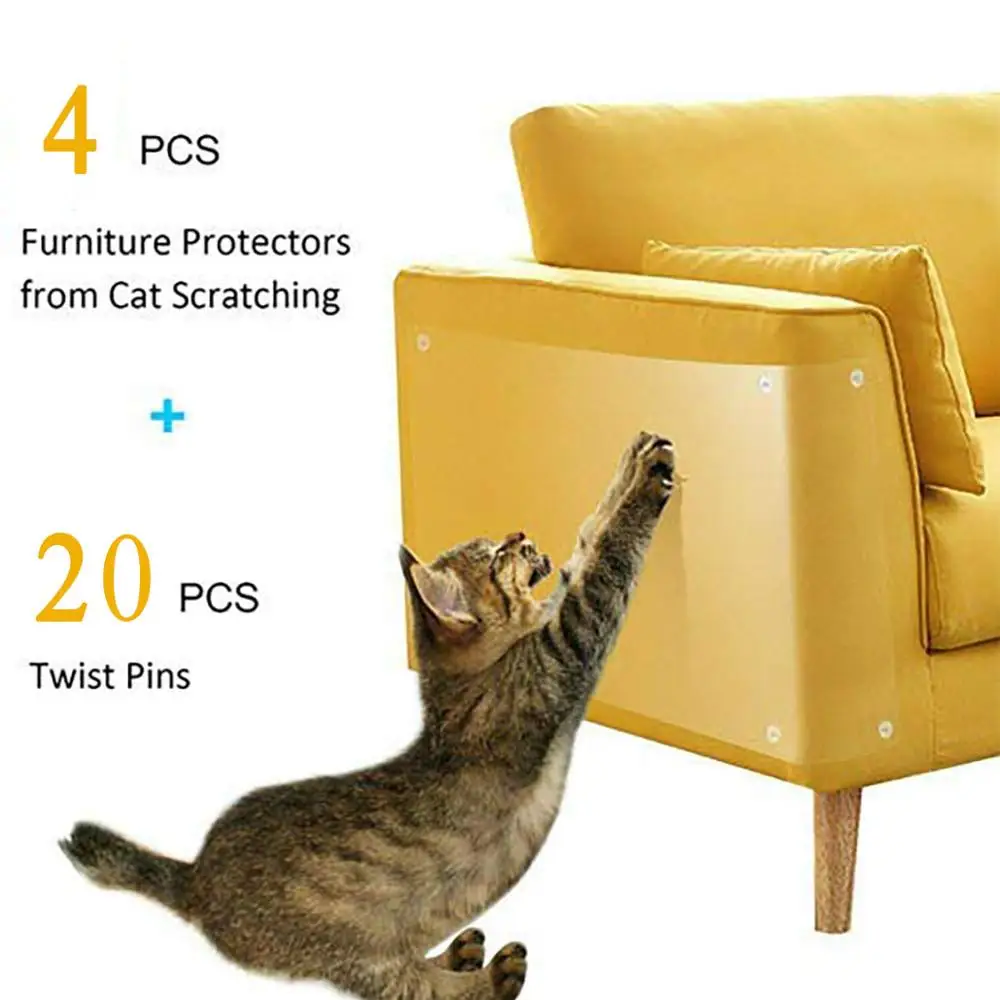 Cat Scratch Deterrent Tape, Furniture Scratch Guards,Pet Anti-Scratch Pads Furniture Protection for Sofa,Door, Walls,Car Seat