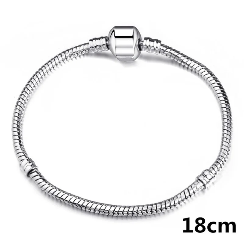 High Quality Silver Snake Chain Fine Pandora Bracelet 925 Fit European Authentic Charm Bracelet for Women DIY Jewelry Making