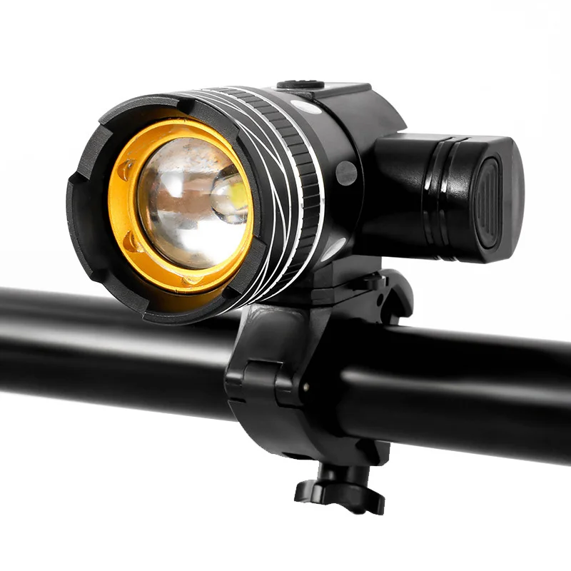 Excellent USB Rechargable Lamp Zoomable 15000LM T6 LED Bike Front Light Torch 3 Modes Cycling Headlight 26