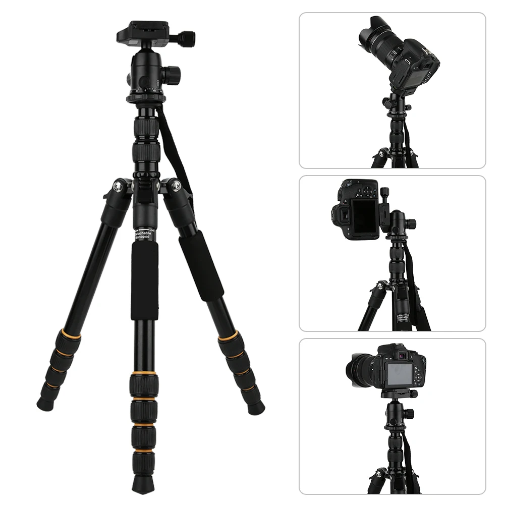 Штатив Zomei Q222/Q555/Q666/Q666C для профессиональной камеры Портативный Регулируемый