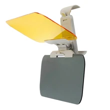 2 в 1 автомобильный солнцезащитный козырек HD защита от солнечного света ослепительные очки дневное ночное видение зеркало для вождения УФ-складывающийся флип-вниз для четкого обзора козырек