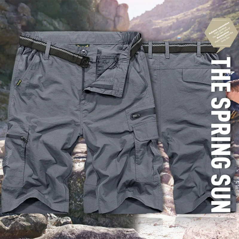 Мужские быстросохнущие походные шорты, водонепроницаемые треккинговые спортивные шорты для рыбалки FDX99