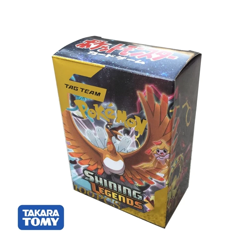 100 шт. карты Pokemon новая версия TAG TEAM Takara Tomy торговые карточки детские