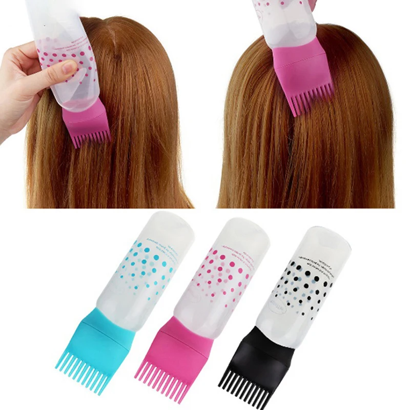 Hair Dye Applicator Bottles 1PCS 170ML Plastic Dyeing Shampoo Bottle Oil Comb Brush Styling Tool Hair Coloring Tools hair oil applicator bottle hair dye applicator bottle hair dyeing bottle hair dye bottle cosmetic plastic bottle
