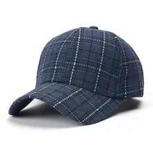 Spring and Summer New Hat Recreational Men's Chequered Baseball Cap European and American Fashion British Trendy Duck Tongue Cap