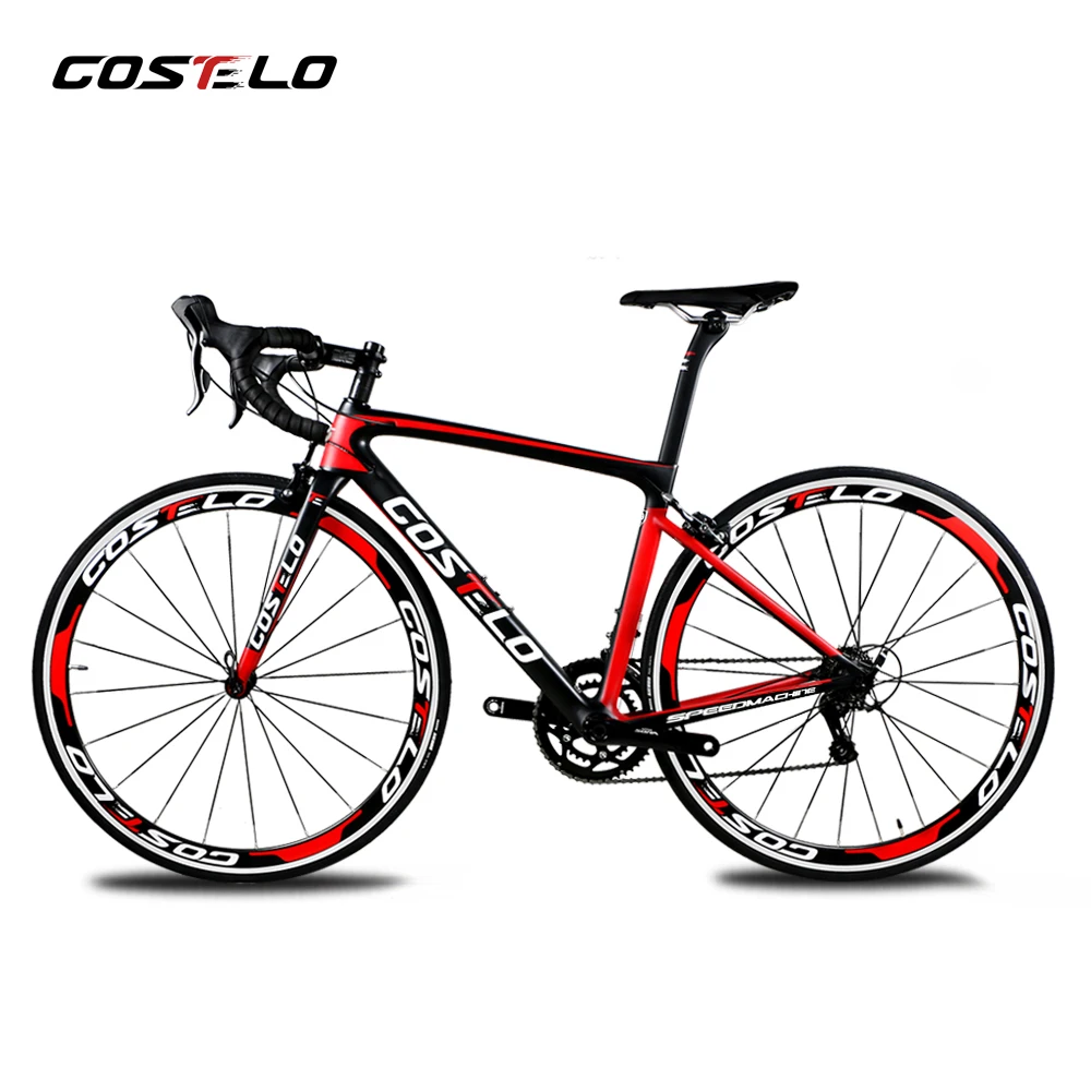 Clearance 2018 Costelo speedmachine road bicycle carbon bike complete bicycle 40mm wheels 3500 group handlebar stem bici cheap bike 3