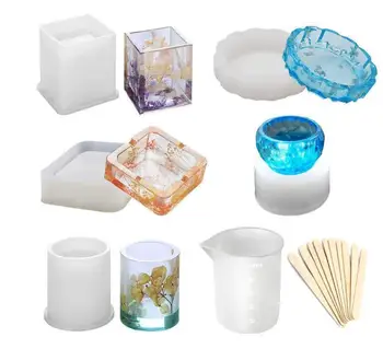 

6 Paper Increase Bang Bang Accessories Collection Box Concrete Gypsum Abrasive Tools Ashtray Crystal Glue Silica Gel Mould