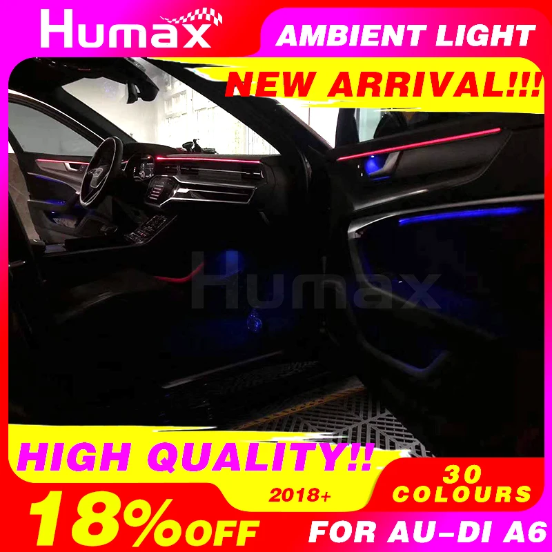 US $331.28 1212 30 Color Ambient Light For AuDi A6 Atmosphere Advanced Light Decoration Lamp Car Interior Asseccories
