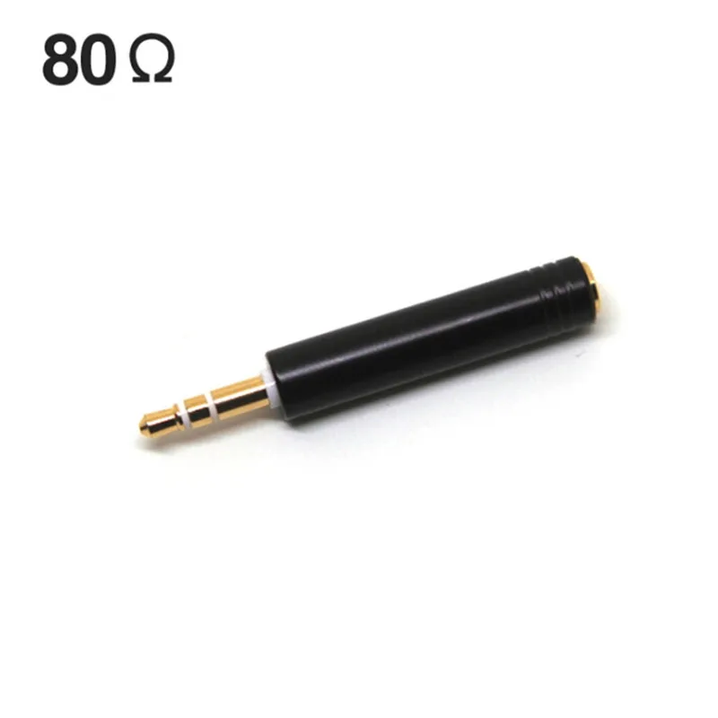 80 Durable Copper 80/220Ohm Headphone Impedance Plug Adapter 3.5mm Eliminate Earphone Noise - Цвет: 80